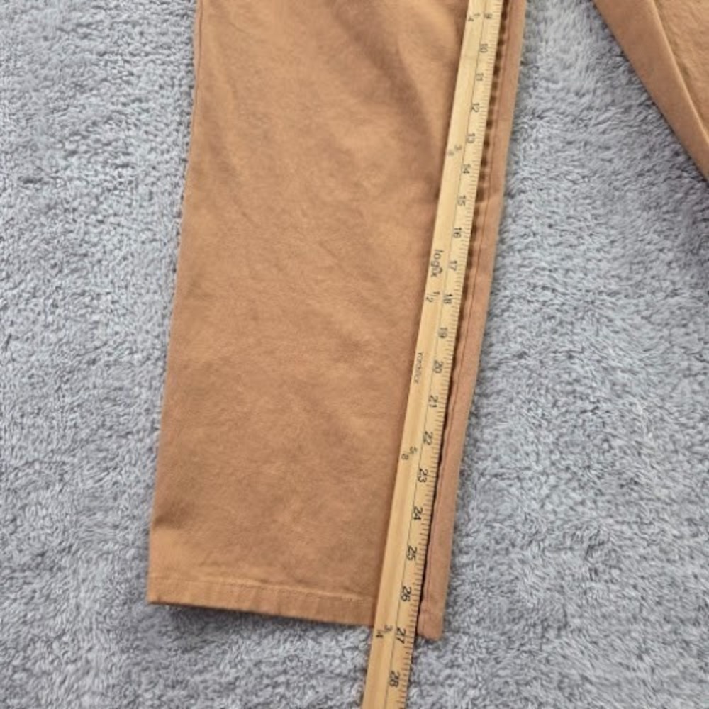 Denim & Co Cropped Pants Womens Medium Camel Elastic Waist Pull On Pockets Ankle - Picture 8 of 12